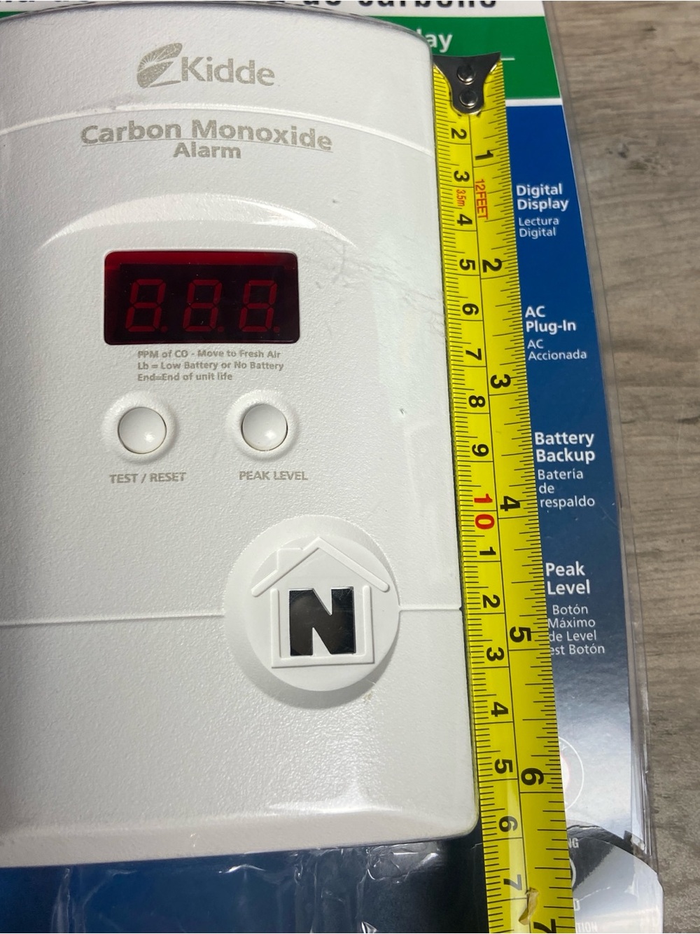 Kidde‎ Carbon Monoxide Alarm | Digital Display Plug in Battery Backup NEW - Picture 8 of 9
